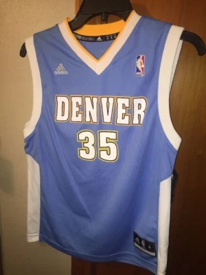 Camiseta deportiva Adidas Kenneth Faried Denver Nuggets YOUTH azul claro réplica carretera mediana Foto 1 de 4