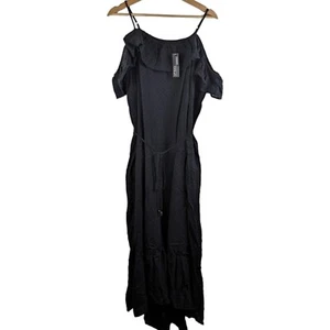 14th Place Black Cold Shoulder Maternity Dress Size XL NWT - Picture 1 of 6