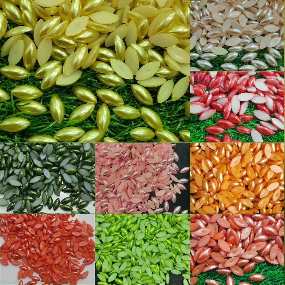 Perlen 14mm Halbperlen rund Tischdeko rund Dekoperlen Wachsperlen PL309 - Bild 1 von 1