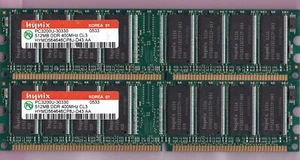 1GB 2x512MB PC3200 HYNIX DDR-400 Ram Memory Kit HYMD564646CP8J-D43 AA DDR1 CL3 - Picture 1 of 3