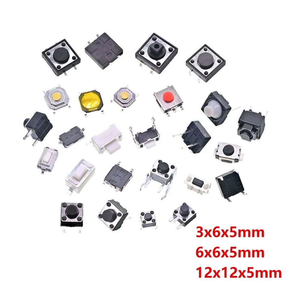 SPST Small Mini Miniature Tactile Push Switch SMD PCB DIP Many Styles Button - Image 1 of 4