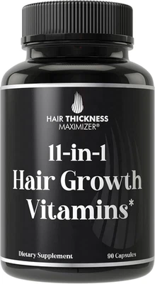 11-In-1 Vegan Hair Growth Vitamins for Thinning & Brittle Hair – Advanced Vitami - Image 1 of 4