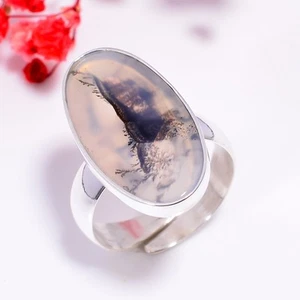 Montana Achat Edelstein Ethnisch Handmade 925 Versilbert Ring Verstellbar rj8442 - Bild 1 von 6