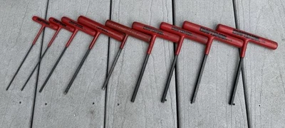 Vintage Craftsman 9 Pc T Handle Hex Key Set 3/32 1/8 7/32 1/4 3/16 - Image 1 of 4