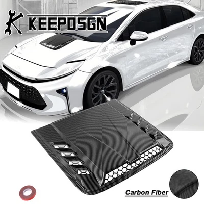 For Toyota Corolla Hood Scoop Vents Cover Air Flow Intake Decorate CARBON FIBER - Image 1 of 4