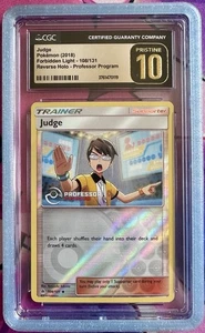 Pop1 Pokemon Judge 108/131 Professor Program Stamped CGC Black Label Pristine 10 - Picture 1 of 3