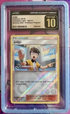 Pop1 Pokemon Judge 108/131 Professor Program Stamped CGC Black Label Pristine 10 - Image 1 of 3