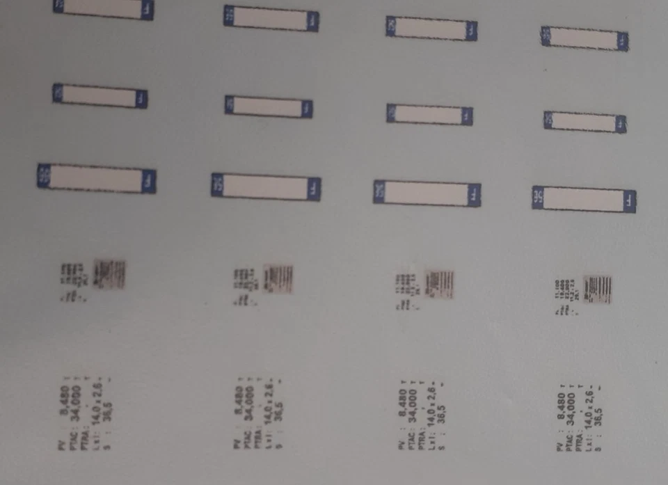 decals decalcomanie 1/43 déco camion marquage de la tare poids - Photo 1/1