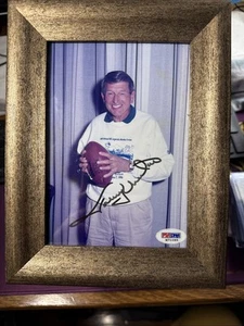 Johnny Unitas Signed Autograph PSA Authenticated 4by 6 Picture With Frame - Picture 1 of 3