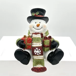 Snowman Christmas Stocking Hanger Top Hat Presents A Scarf For The Hook Heavy - Picture 1 of 9