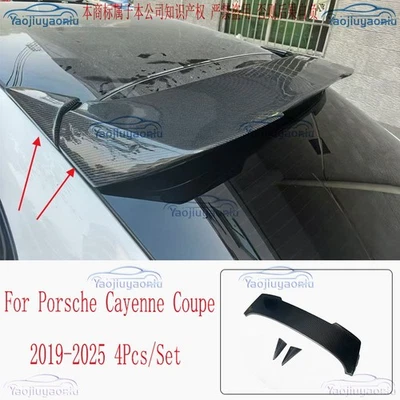 Carbon Fiber Roof Spoiler Wing Tail wing Kit For 2019-2025 Porsche Cayenne Coupe - Image 1 of 4