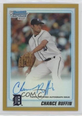 2010 Bowman Draft Chrome Prospects Gold Refractor /50 Chance Ruffin #BDPP64 Auto - Image 1 of 2
