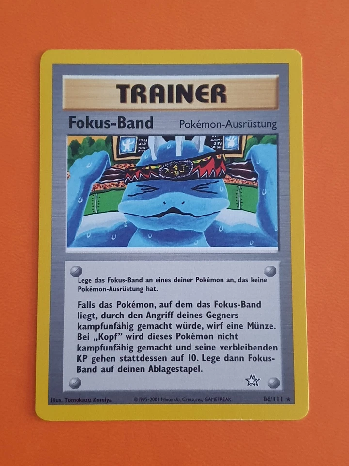 Pokémon Trainer Karte • Fokus-Band • Neo Genesis Set • 86/111 • Pokemon - Bild 1 von 2