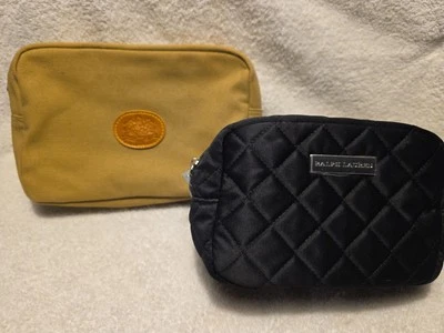 2pc *Ralph Lauren Toiletry Bag Beige  Canvas Dopp Kit Shaving Travel Cosmetic  - Image 1 of 4