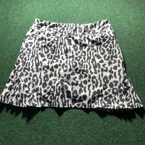 Tail donna Yves 18 pollici golf pickleball Skort MED nero bianco leopardo animale - Foto 1 di 10