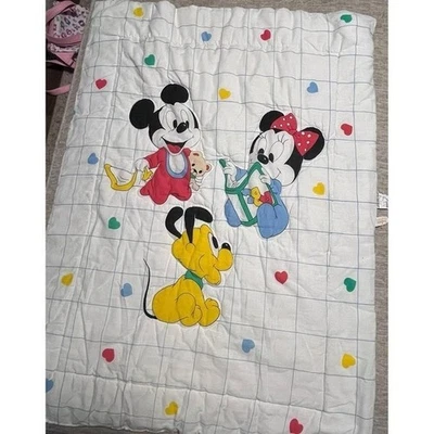Manta Edredón Bebé Disney De Colección Mickey Minnie Pluto Corazones 36x42 EE. UU. Dundee Foto 1 de 4