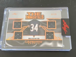 2024 LEAF ULTIMATE SPORTS WALTER PAYTON 22/25 QUAD GAME USED PATCH BEARS SSP - Picture 1 of 2