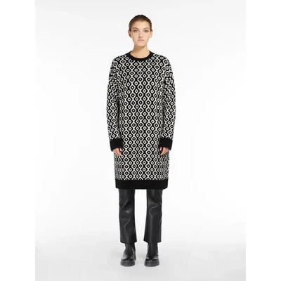 Nuevo sin etiquetas Vestido Max Mara Lana Cachemira Negro Blanco Talla S Precio de venta sugerido por el fabricante $ 1.071,00 Foto 1 de 4