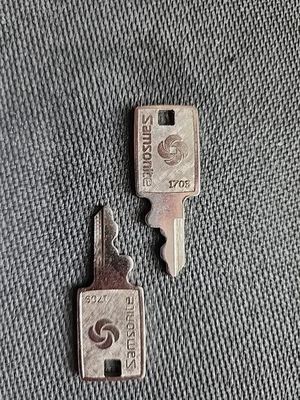 Juego de llaves de equipaje Samsonite 170S vintage Foto 1 de 2