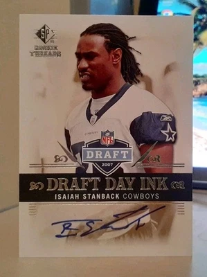 2007 SP Rookie Threads *Draft Day Ink* Isaiah Stanback Auto WASHINGTON HUSKIES - Image 1 of 2