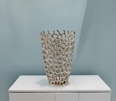 16" Silver Aluminum Twigs Novelty Table Vase - Image 1 of 4