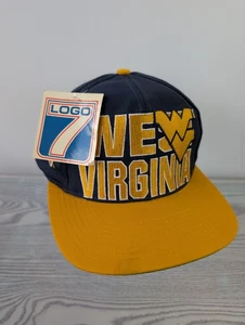 West Virginia Mountaineers Snap Back VTG Logo 7 Tags We West Virginia Trucker  - Picture 1 of 12