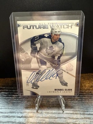 2020-21  SP Signature Edition Legends Wendell Clark Maple Leafs Auto /199 - Image 1 of 2