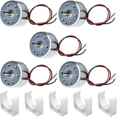 JYUDAUFU 5 Pcs RC300-FT-14270 Micro Motor DC 3 V 5800 RPM Mini Electric Motor with 2-Pin