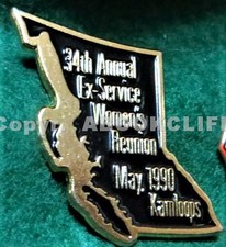 RCL KAMLOOPS 1990 34th ANNUAL EX-SERVICE WOMEN'S Pin -Royal Canadian Legion 1