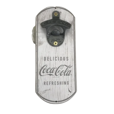 Coca-Cola Wooden Wall Mound Bottle Opener - Image 1 of 2