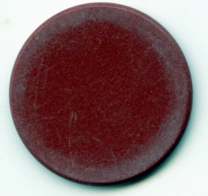 Antique Poker Chip: Clay Very Old 1800-1900 Red - Picture 1 of 2