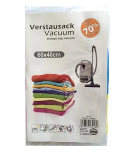 5x Vakuumbeutel mit lilanem Blumenmuster 60x40 | Kleidersack | Kleiderbeutel - Bild 1 von 2