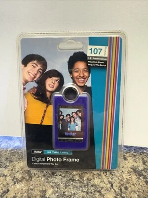 Vivitar DPF14-Black 1.5" Digital Photo Frame Keychain Size New Sealed - Image 1 of 2