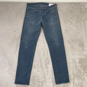 rag & bone Fit 2 Slim Leg Jeans Men 34x33 Coated Navy Blue Speckled Designer - Picture 1 of 16