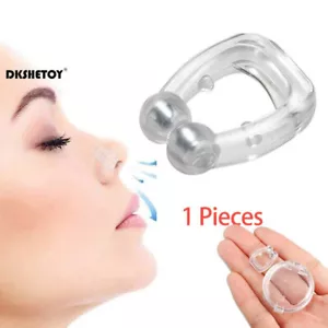 anti-snoring device magnetic snore stop ring silicone nose clip - Picture 1 of 18