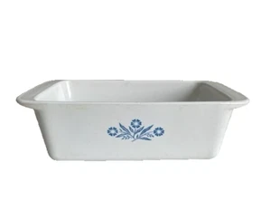 Vintage Corning Ware Cornflower 2 qt Bread Loaf Baking Pan 9 x 5 x 3 - Picture 1 of 3