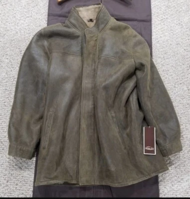 Chaqueta Abrigo Overland Piel de Oveja y Cuero Para Hombre Nueva XXL SOLO RECOGIDA Foto 1 de 4