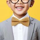 Boys Tux Bowties Soft Solid Color Adjustable Bow Ties for Formal Party