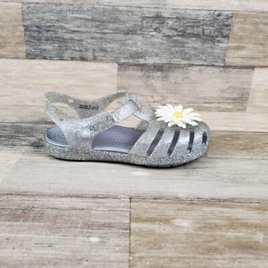 Crocs Baby Infant Girls Isabela Charm Sandal Size 13 C13 Glitter Shoe - Picture 1 of 12