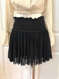 Falda de gasa prístina Isabel Marant Etoile negra ahumada recolectada 38 M - Imagen 1 de 5