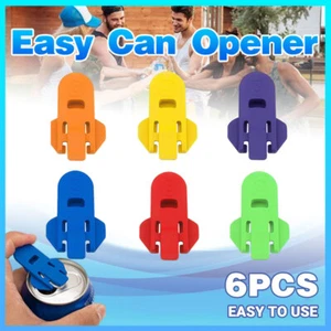 6 Pack Portable Easy Can Opener Beer Soda Drink Tool Party Kitchen for Home Use - Picture 1 of 13