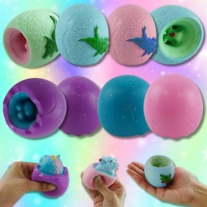 Eggs 6cm Pop Up Unicorn Dinosaur Stress Relief Ball Squeeze Fidget Sensory Toy - Picture 1 of 96