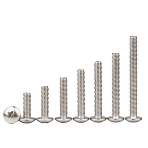 M5 M6 M8 Button Head Screws Pozi Machine Screws Stainless Steel Bolts Pozidrive - Picture 1 of 11