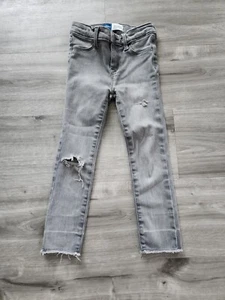 Old Navy Jeggings Denim Girls Size 7 Ballerina Adjustable Waist Distressed Jeans - Picture 1 of 5