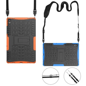 Rugged Hybrid Tablet Case Strap Stand Rubber Cover For Lenovo Tab P11 / P11 Pro - Photo 1/21