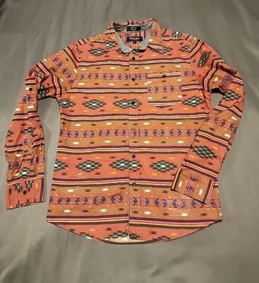 Eighty Eight Platinum Mens Western Shirt Size S Long Sleeve Adj Sleeve Southwest - Image 1 of 4