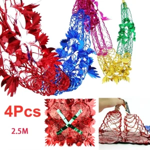 4PCS Large Christmas Hanging Garland Foil Decorations Ceiling Xmas Ornament - Picture 1 of 12