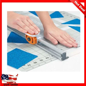 Rotary Cutter & Ruler Combo W/ Handle for Measuring Cutting Fabrics Accurate Hot - Picture 1 of 4