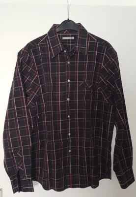 Springfield Freizeithemd, braun mit rot/weißen Karos, Größe L/40 - Bild 1 von 4