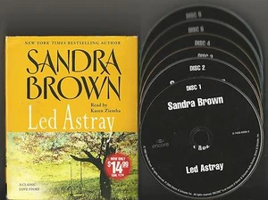 Led Astray - Sandra Brown 6 CD audiobook Read by Karen Ziemba VG to EX cond. - Picture 1 of 1